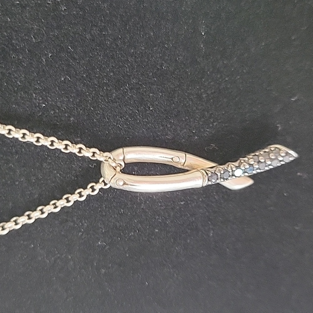 John Hardy Black Sapphire Bamboo Necklace